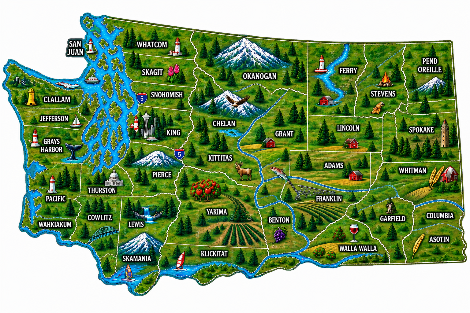 Washington county map
